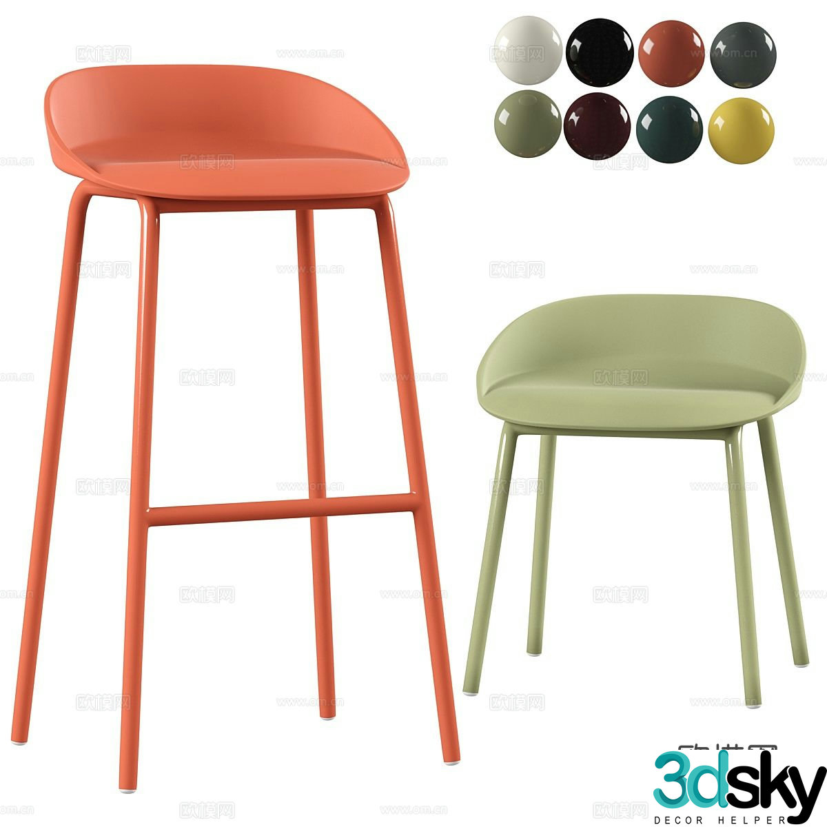 bar stool bar stool 3d model