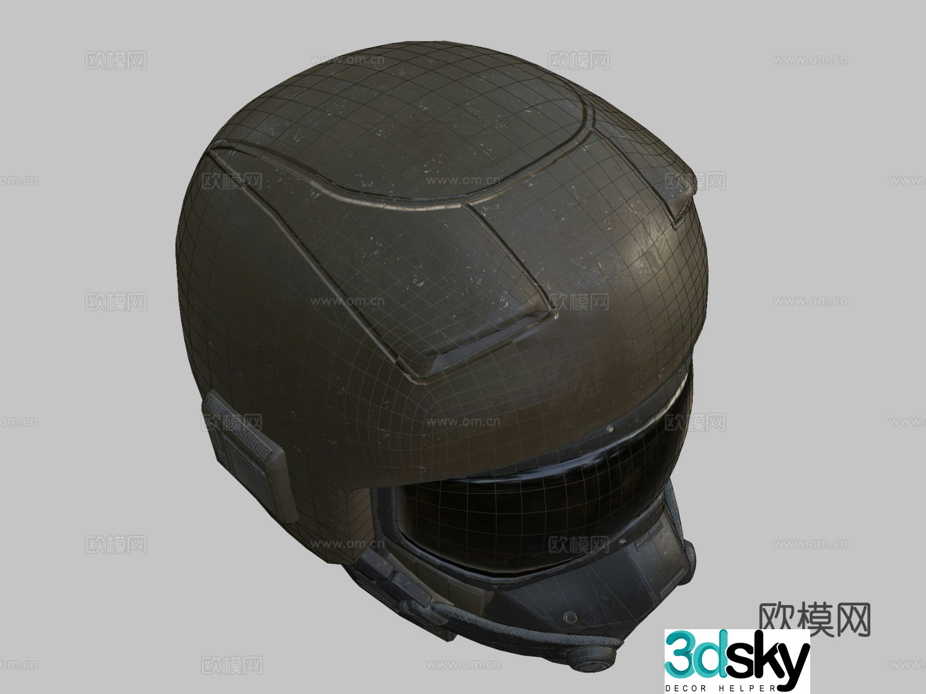 pilot helmet 3d model