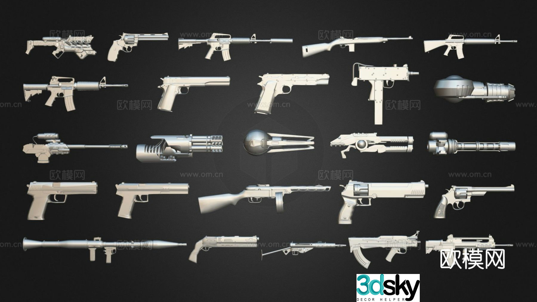 pistol gun 3d model