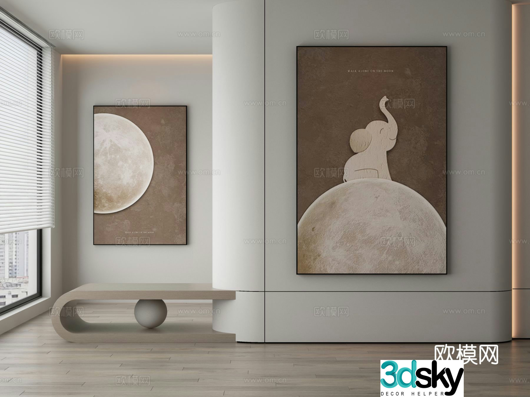 Decorative painting texture painting hanging painting 3d model