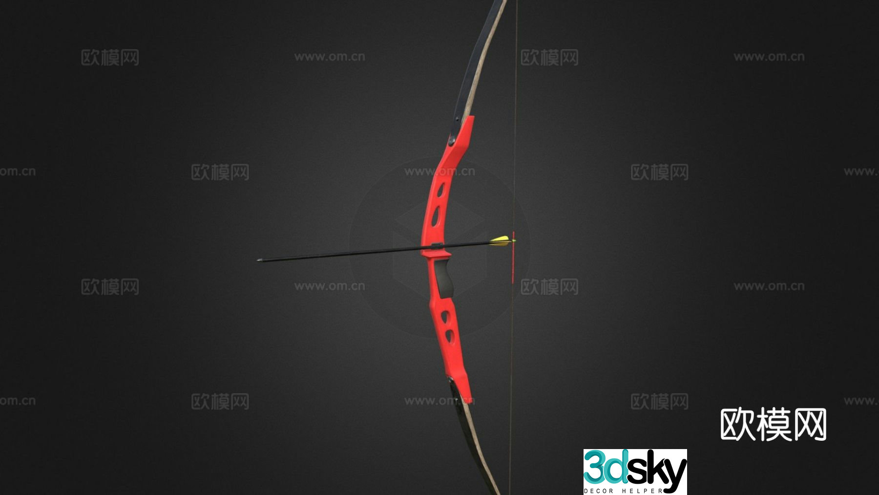 Recurve bow 3d model