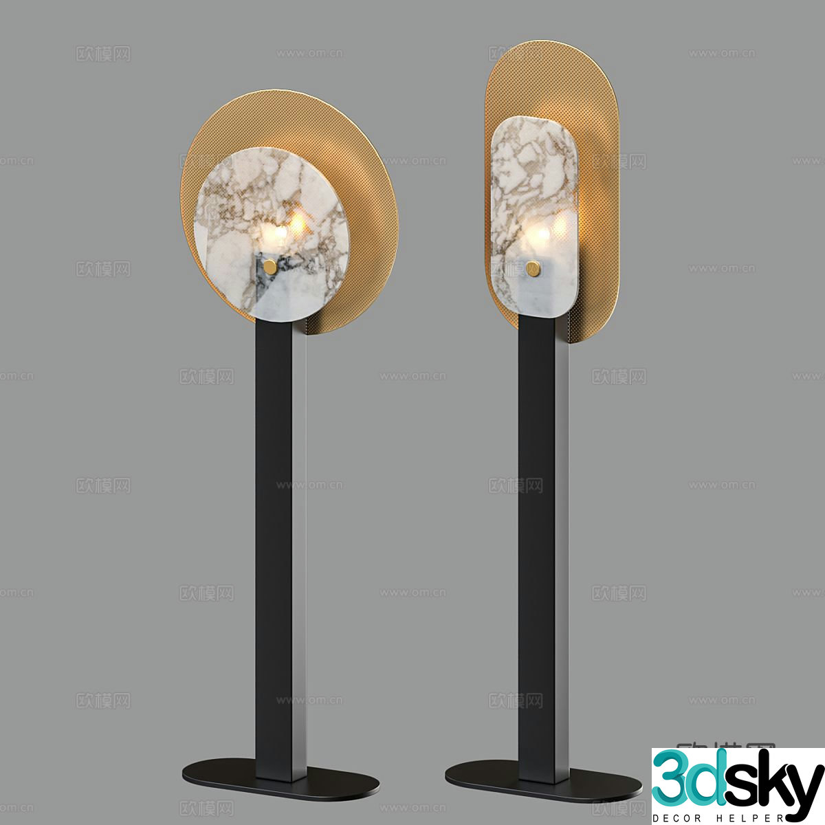 Modern floor lamp 3d model