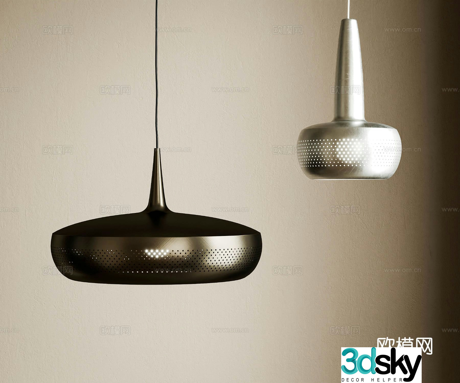 Modern creative chandelier 3d model