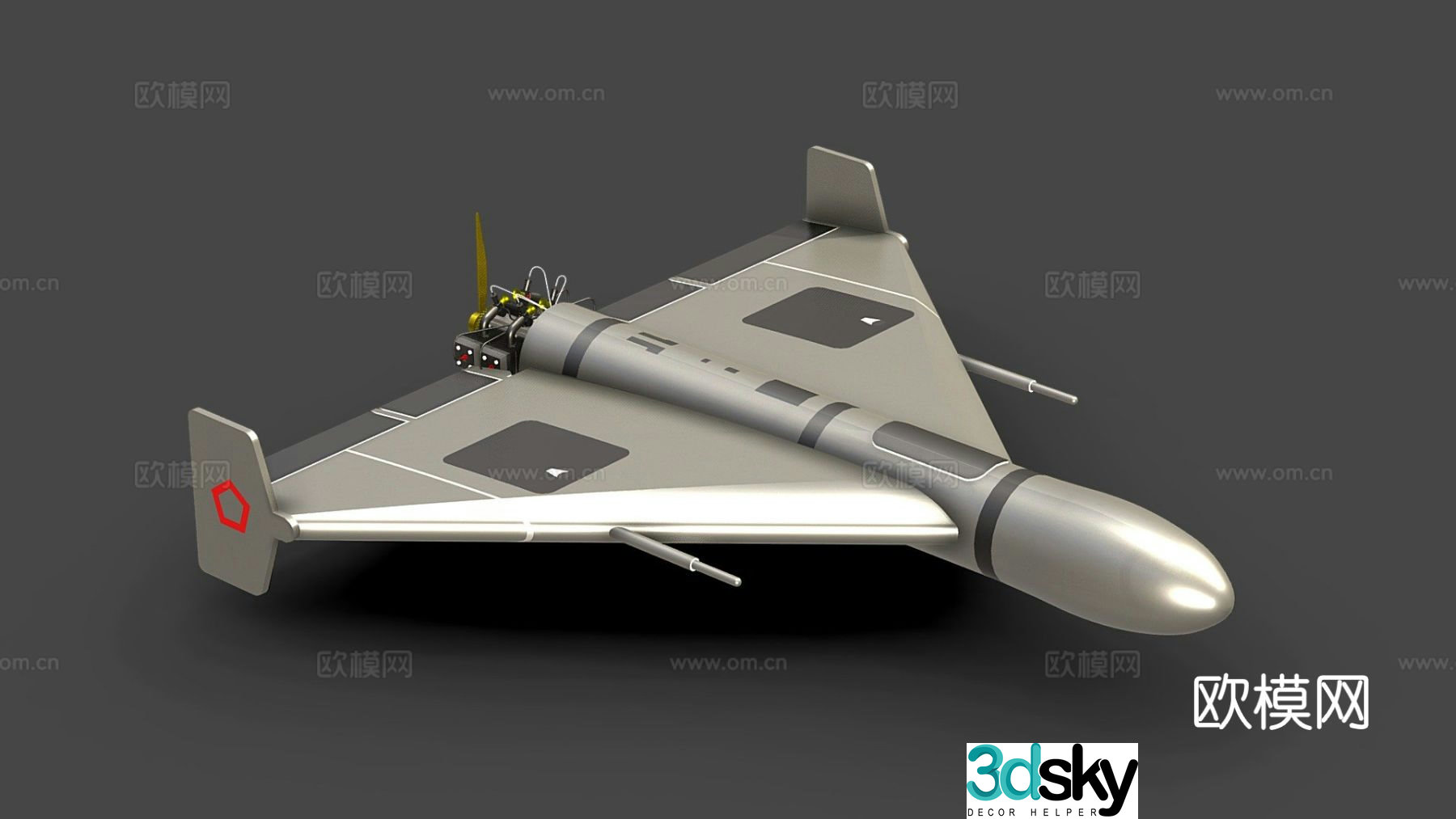 sci-fi fighter 3d model