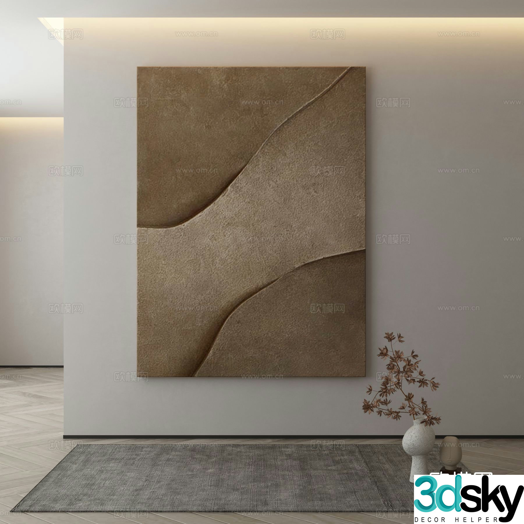 Decorative painting texture painting hanging painting 3d model