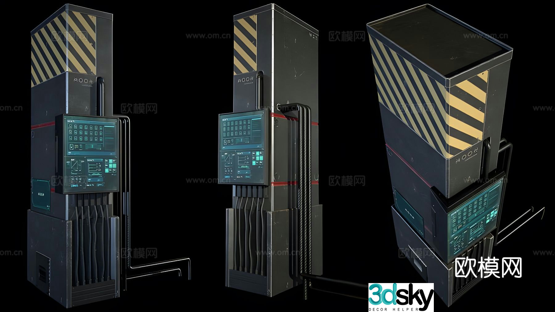 Sci-fi station 3d model