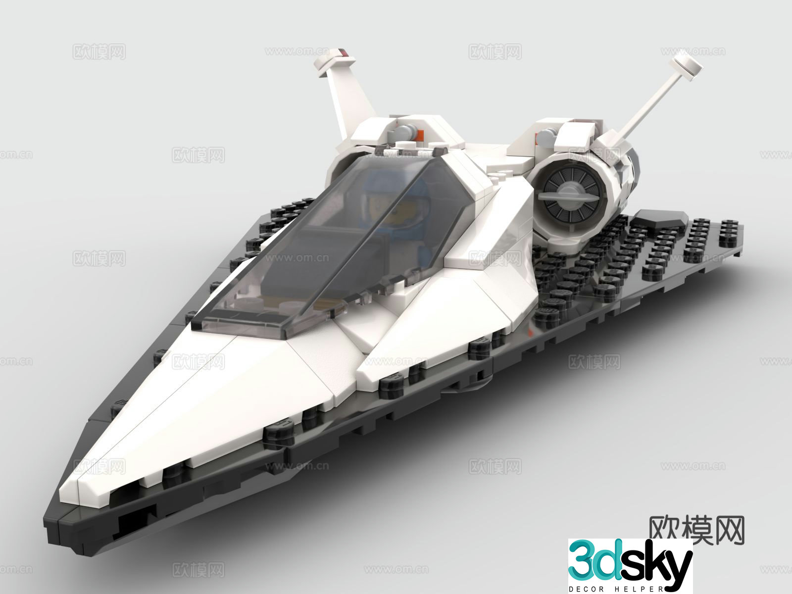 LEGO LEGO toys building blocks fighter spacecraft 3d model