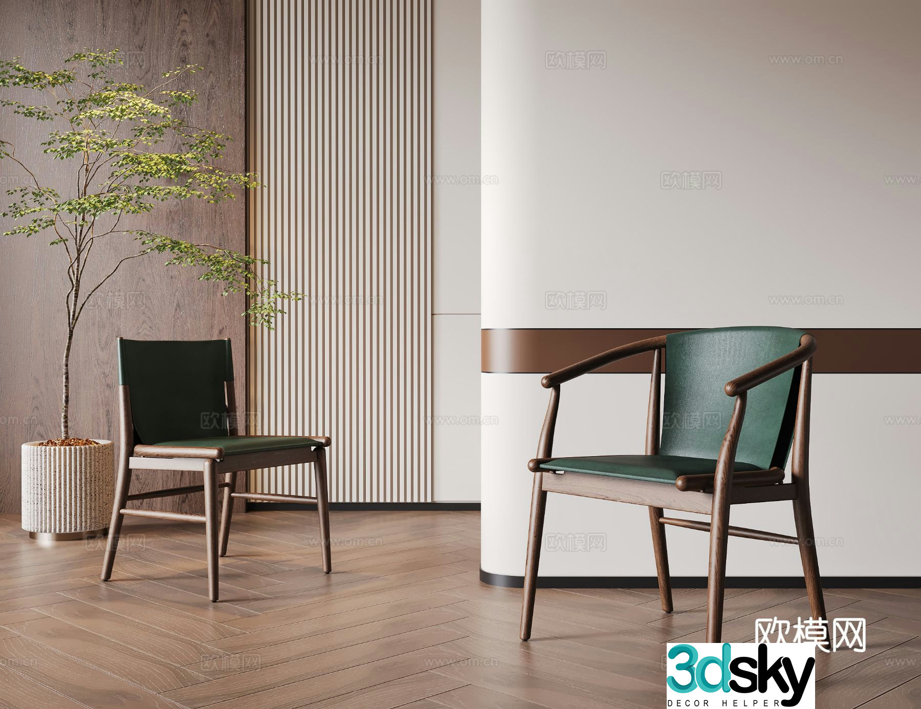 Medieval style single chair dining chair 3d model