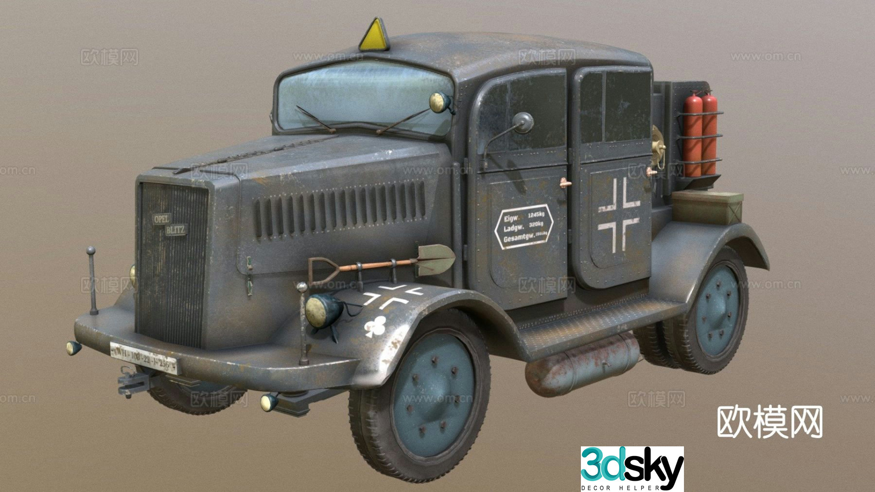 rocket truck 3d model