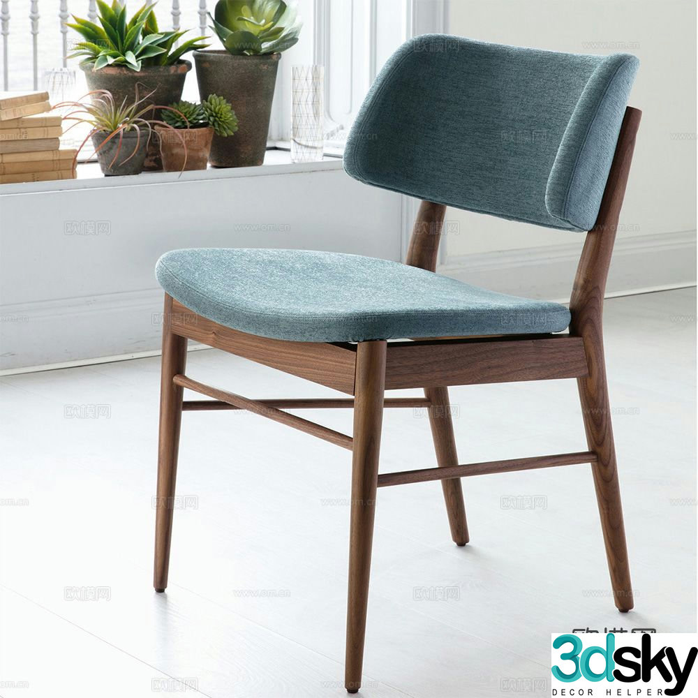 Porada Nordic chair leisure chair 3d model