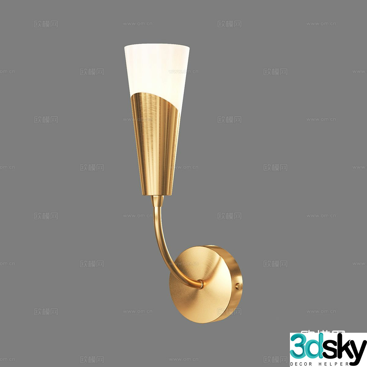 Light luxury wall lamp 3D model