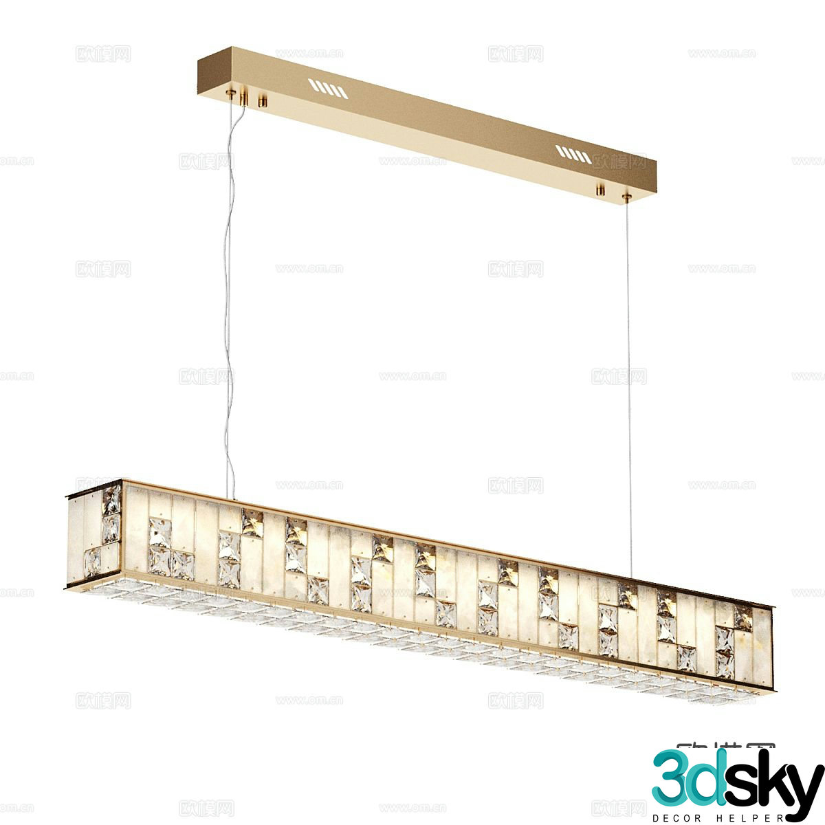 Light luxury chandelier hall chandelier 3d model