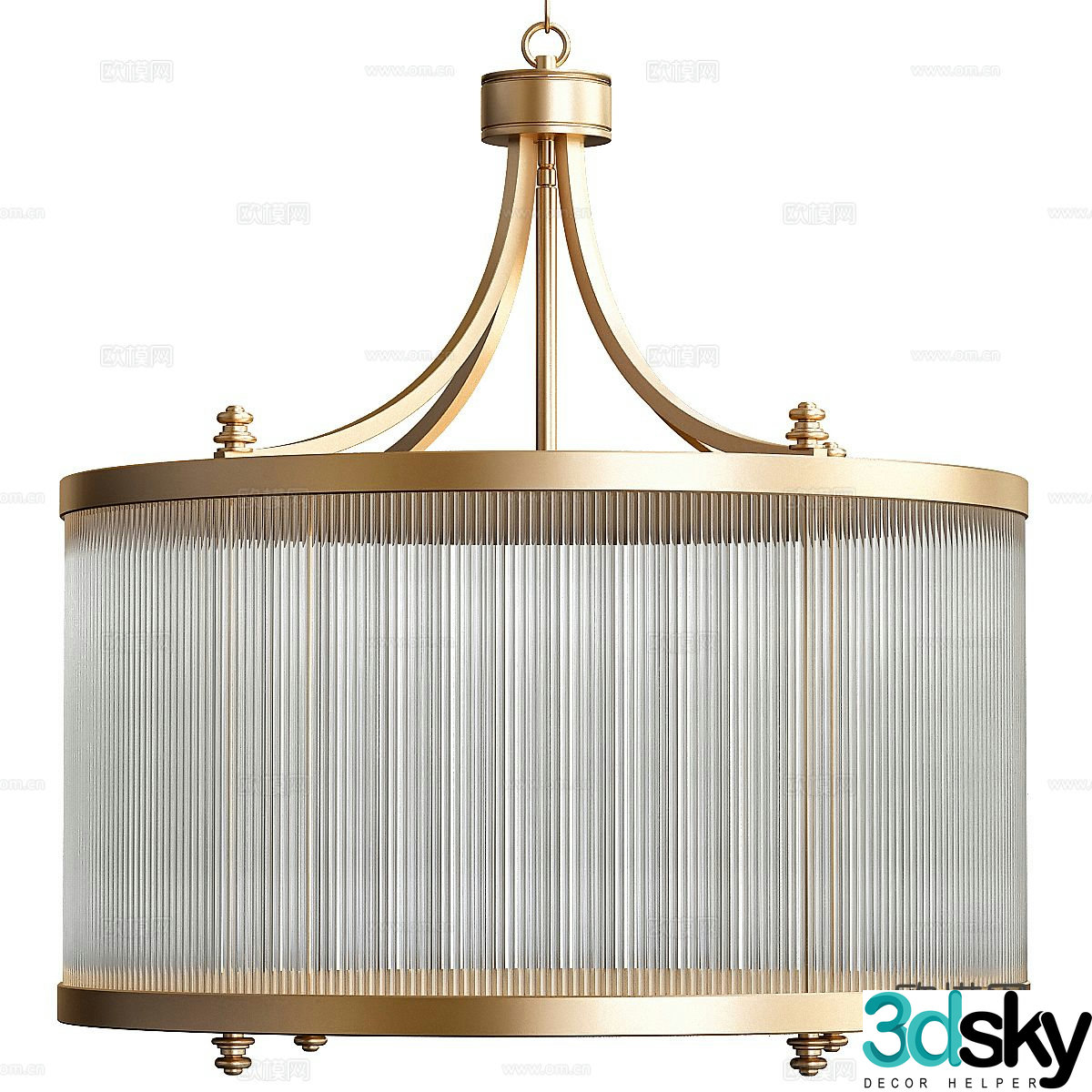 Light luxury chandelier art chandelier hall chandelier 3D model