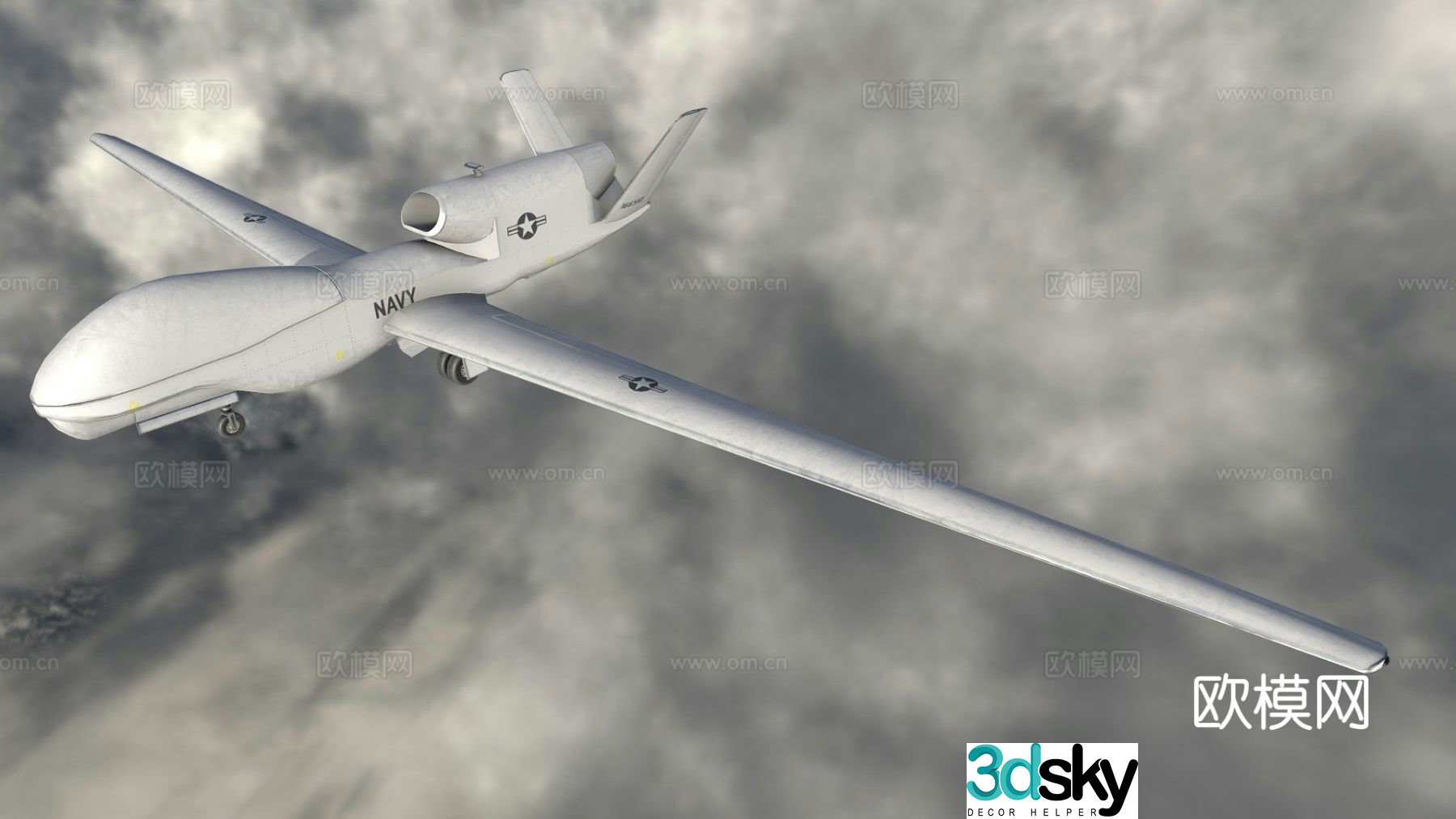 Military drone 3d model
