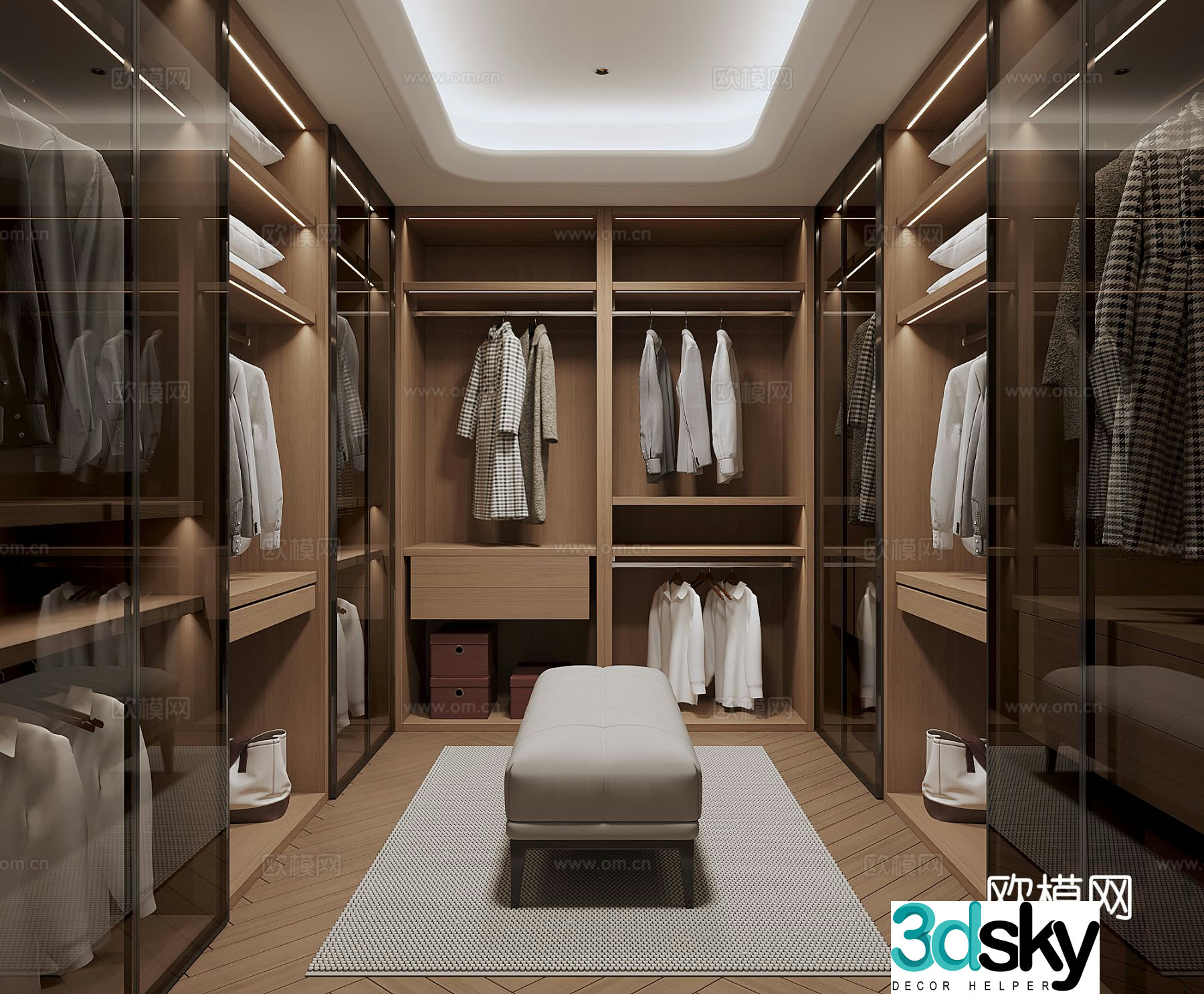Modern cloakroom 3d model