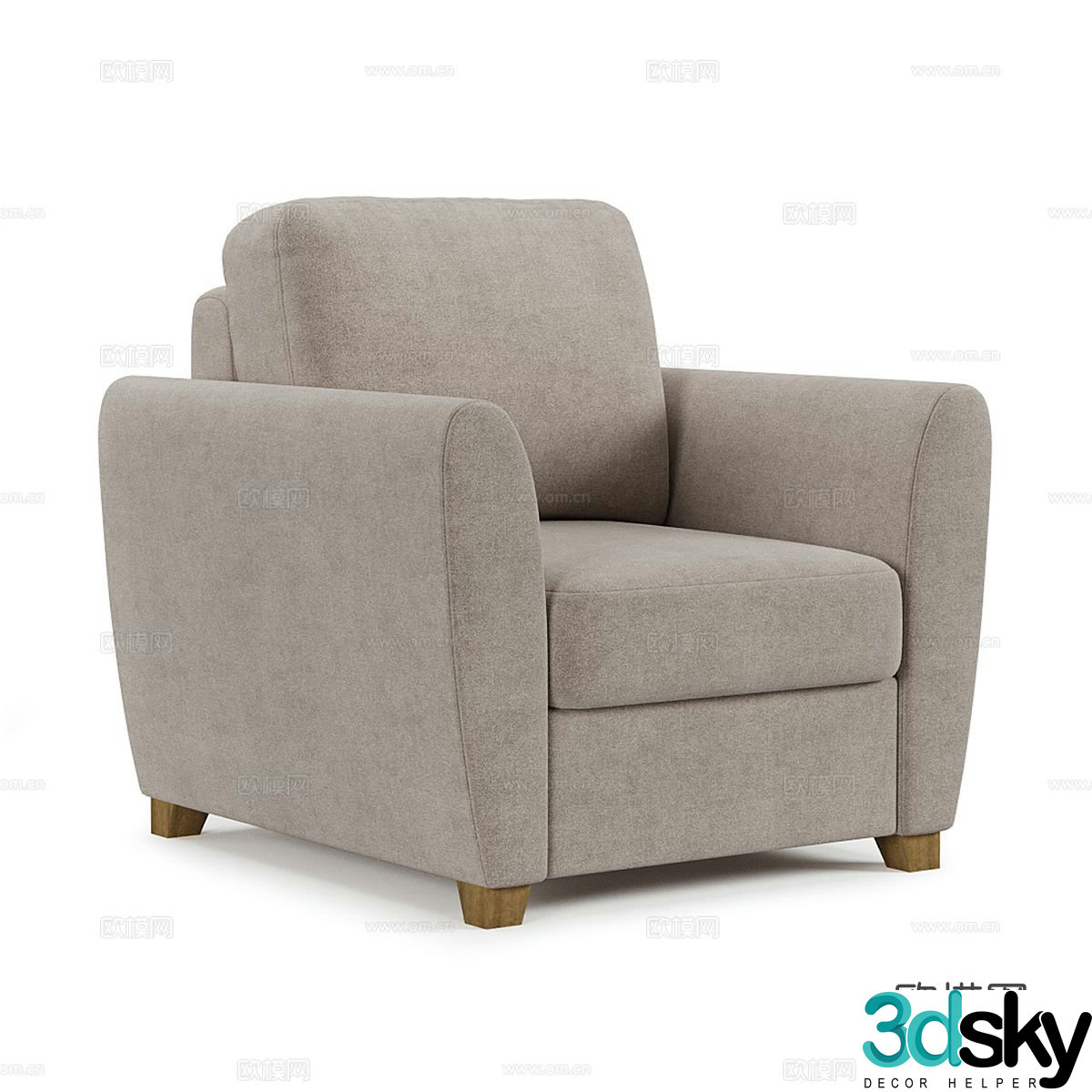 Modern single sofa 3d model