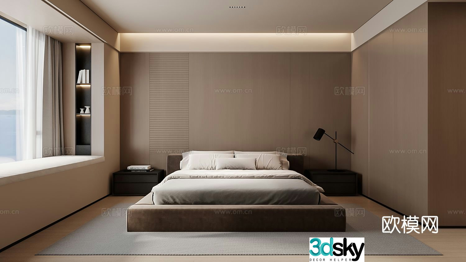 Italian style bedroom master bedroom 3d model