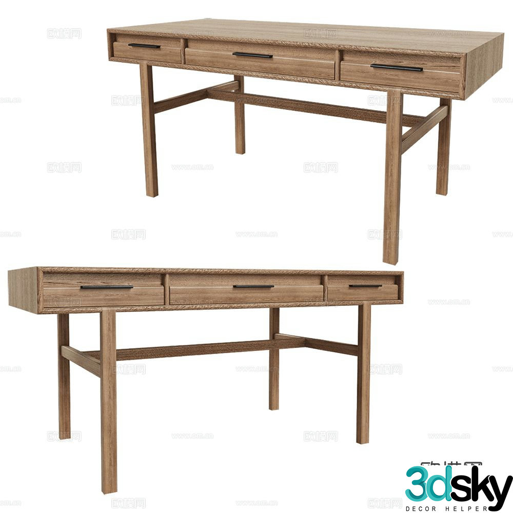Dantone wabi-sabi desk writing desk 3d model
