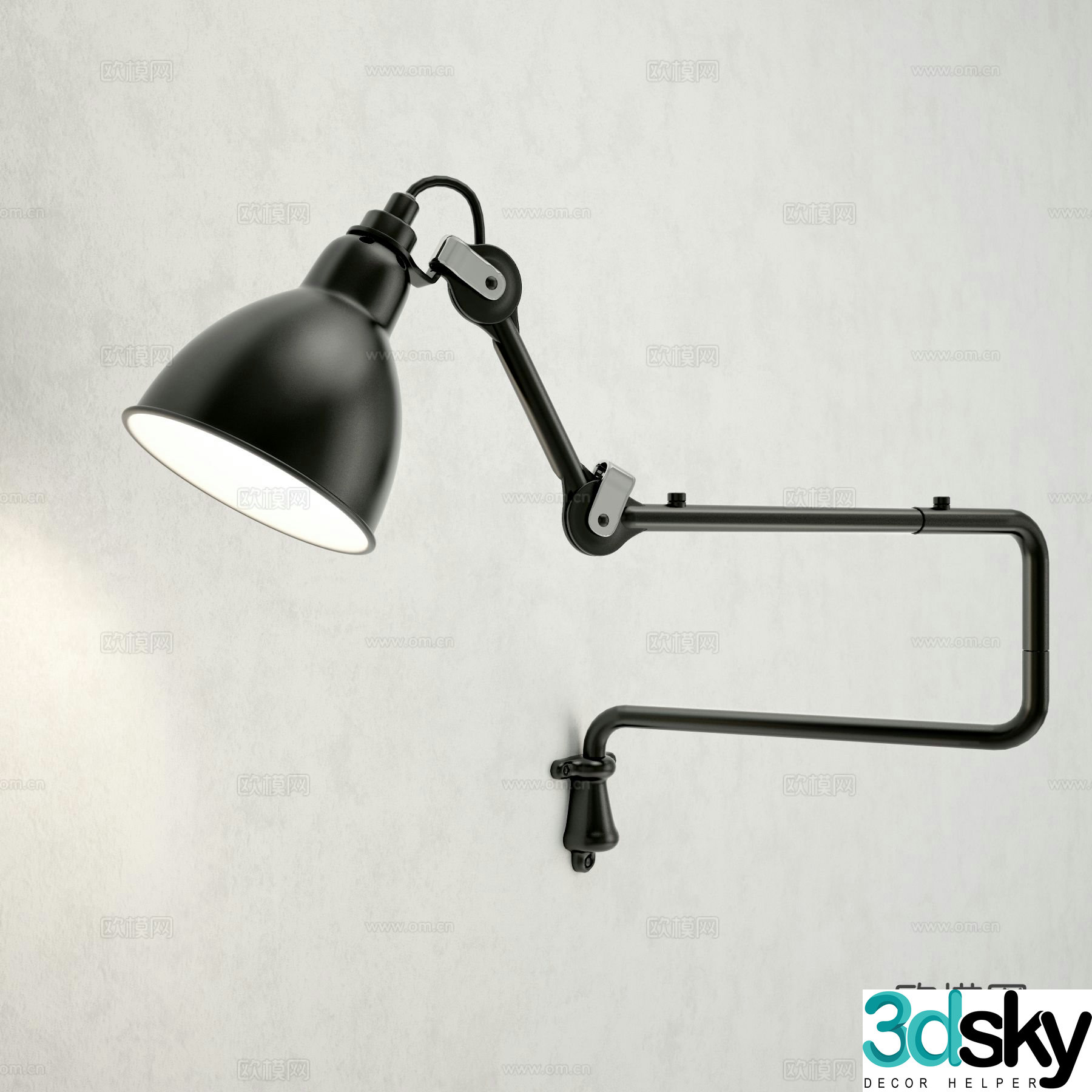 Nordic wall lamp artistic wall lamp 3d model
