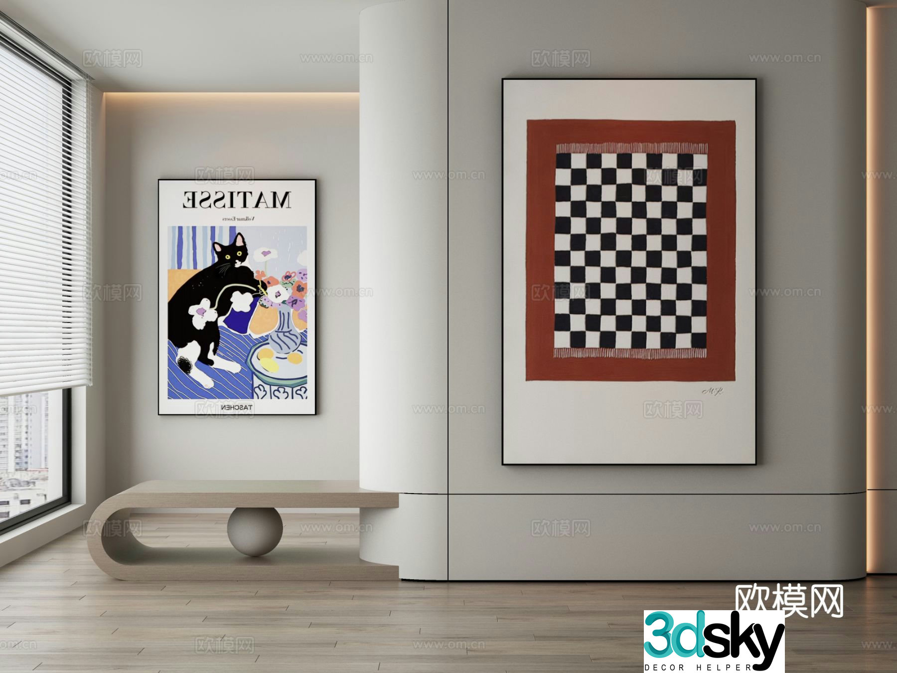 Decorative painting art painting hanging painting 3d model