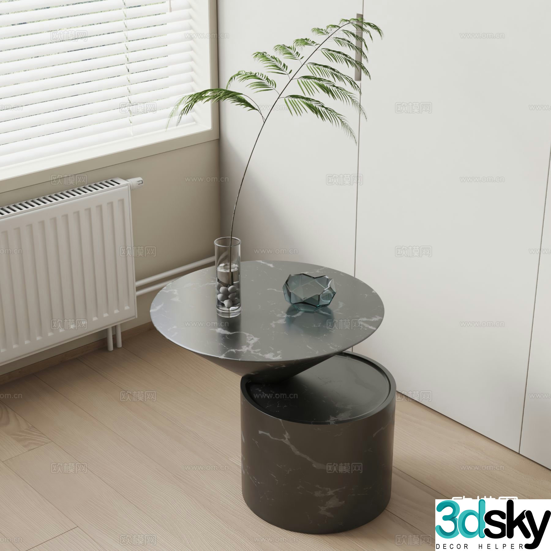HERMES round table side table 3d model