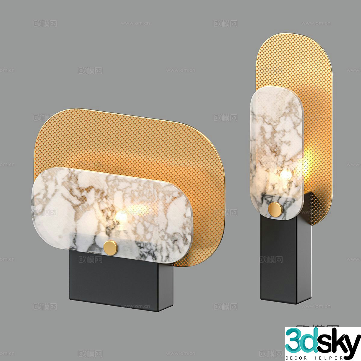 Light luxury table lamp 3D model