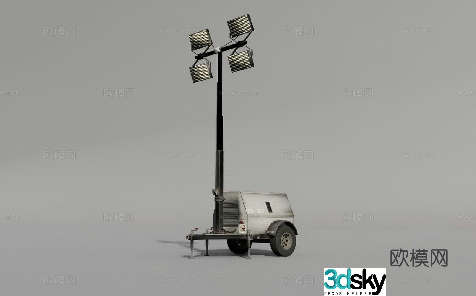 Mobile lighthouse 3d model