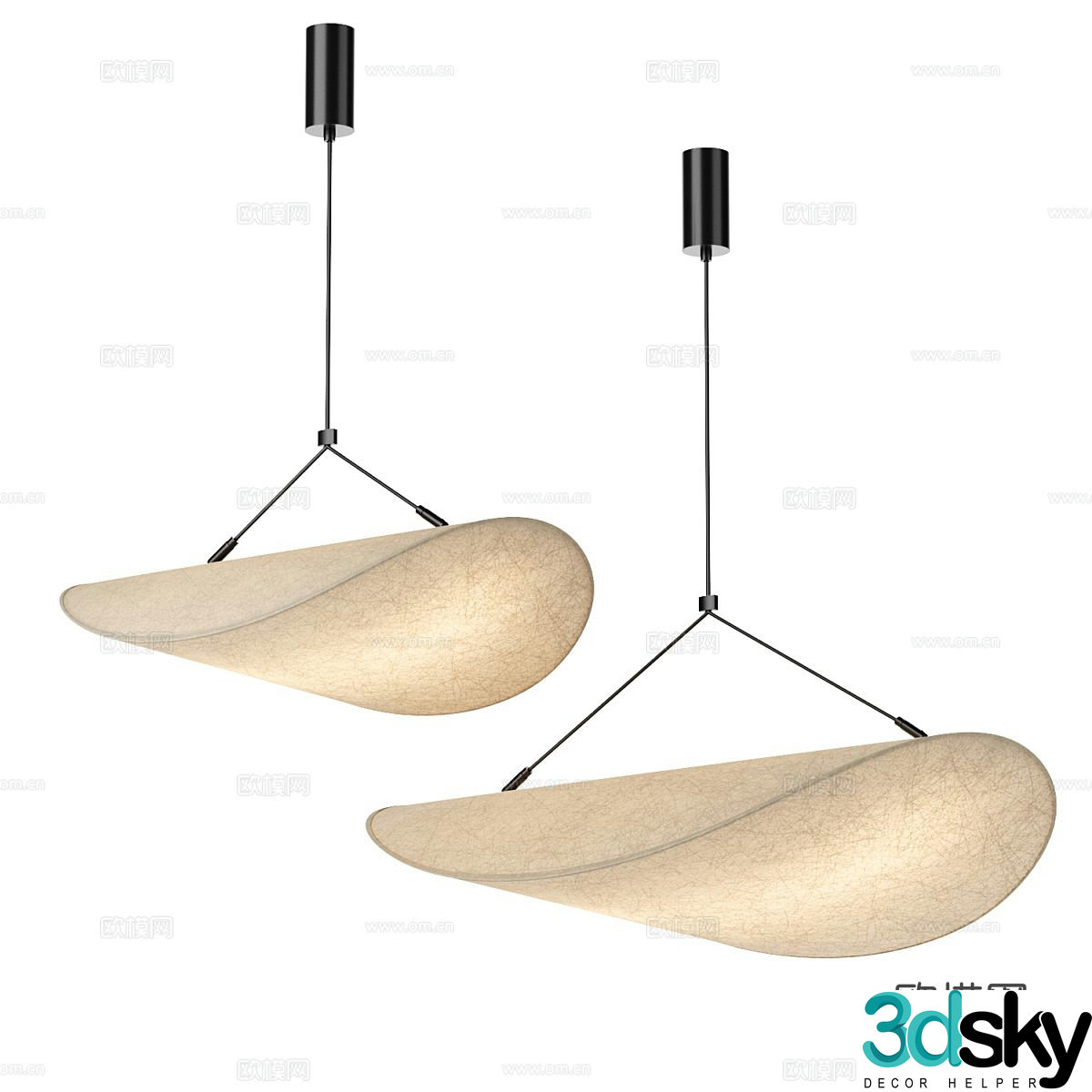 Nordic chandelier dining room chandelier 3d model