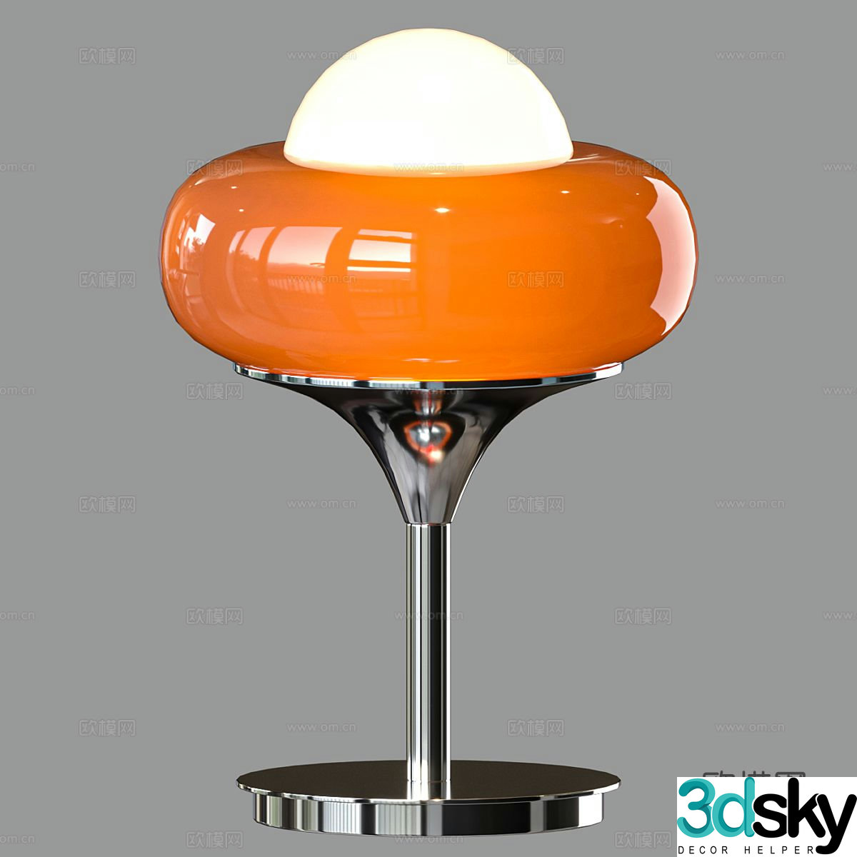 Simple desk lamp glass desk lamp 3d model