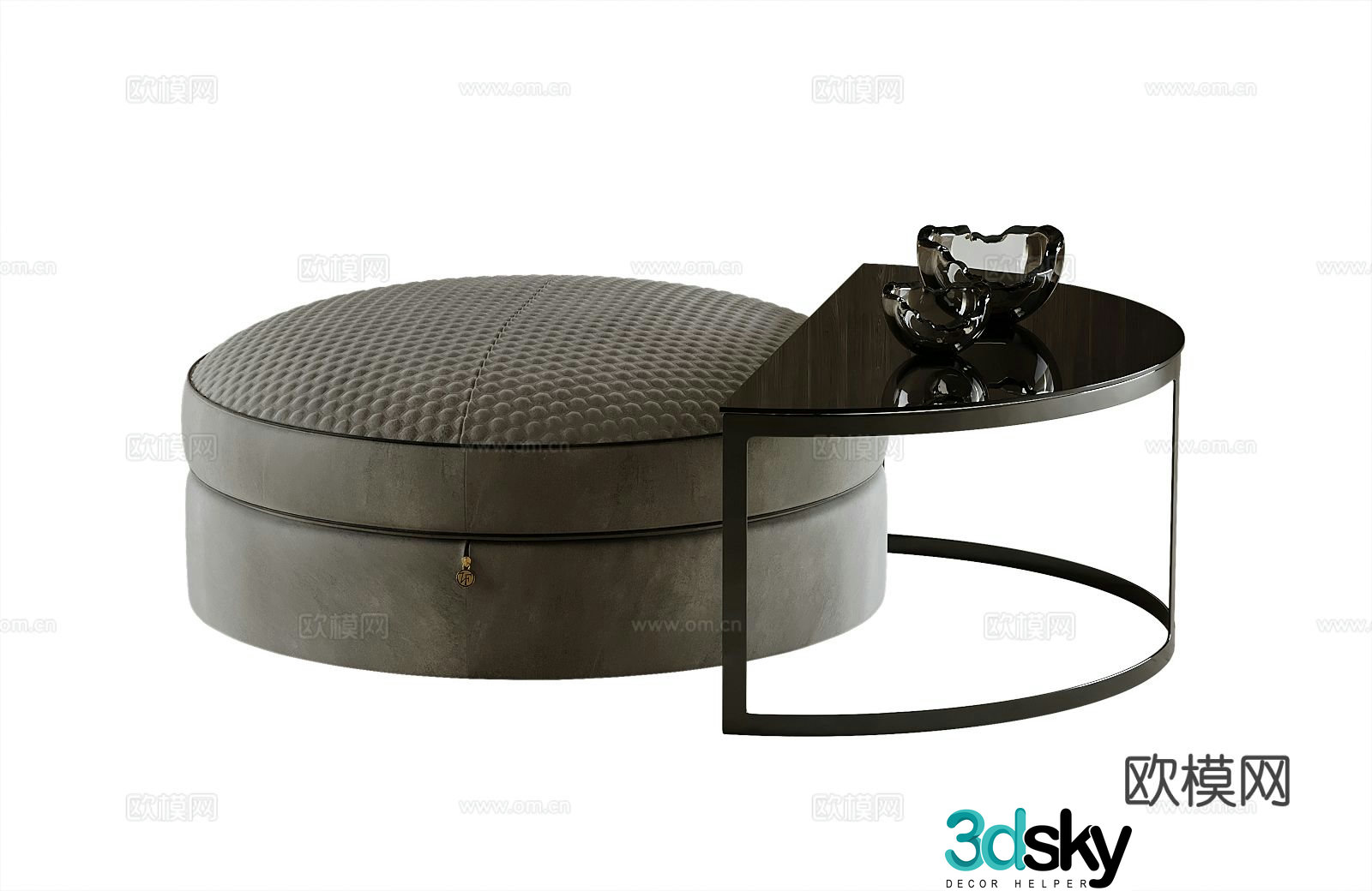 Modern double coffee table 3d model