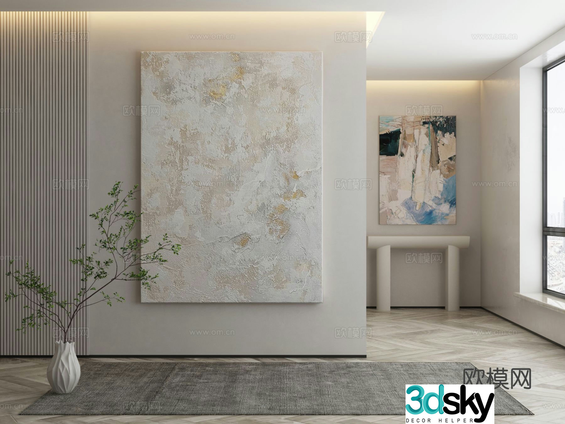 Decorative painting texture painting hanging painting 3d model
