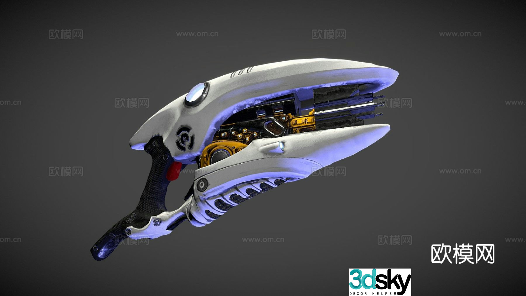 Sci-fi energy gun 3d model
