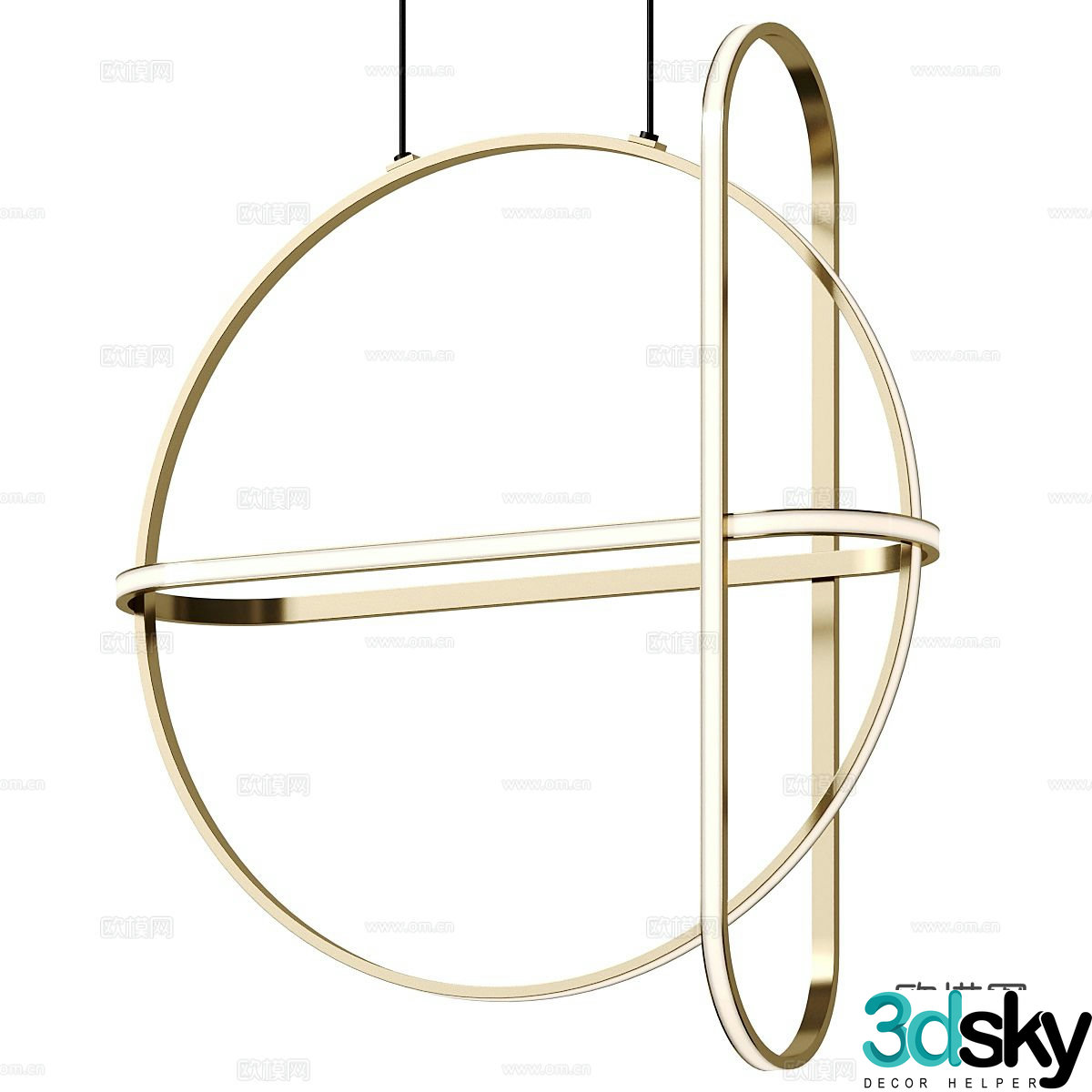 Light luxury chandelier creative chandelier 3d model
