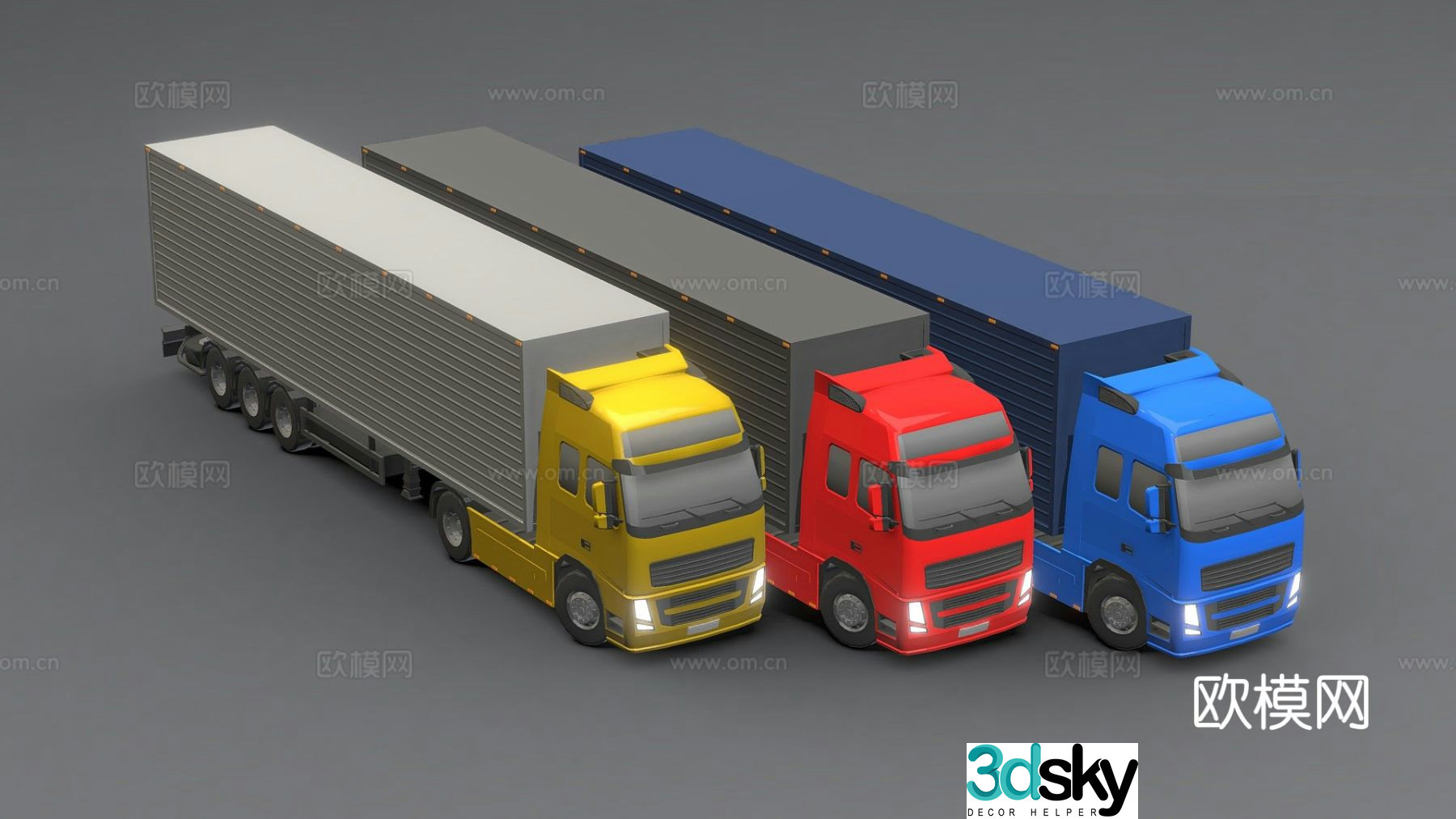 truck transporter 3d model