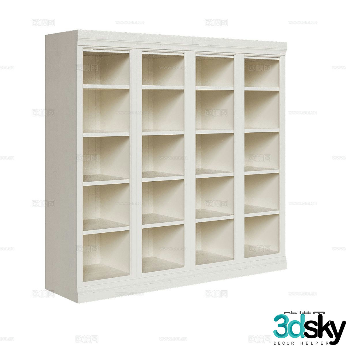 Modern bookcase 3d model