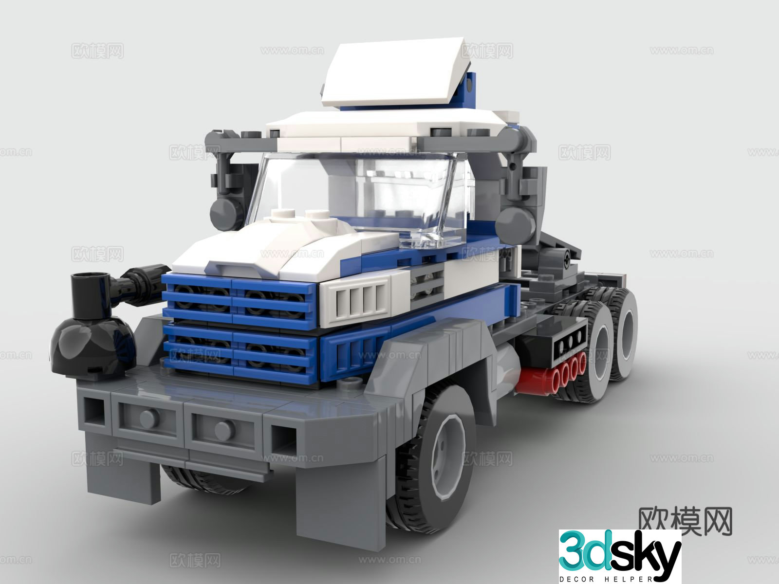 LEGO LEGO toys building blocks truck front 3d model