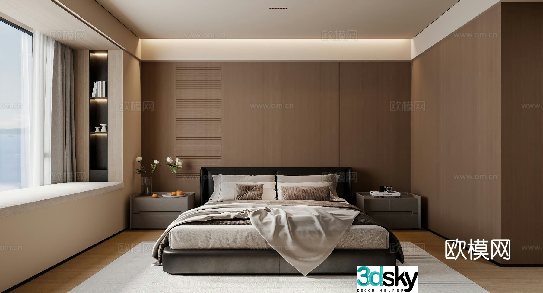 Italian style bedroom master bedroom 3d model