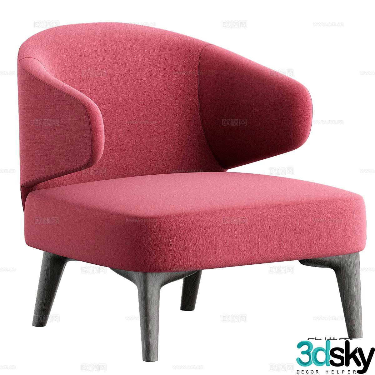 modern chair leisure chair armchair 3d model