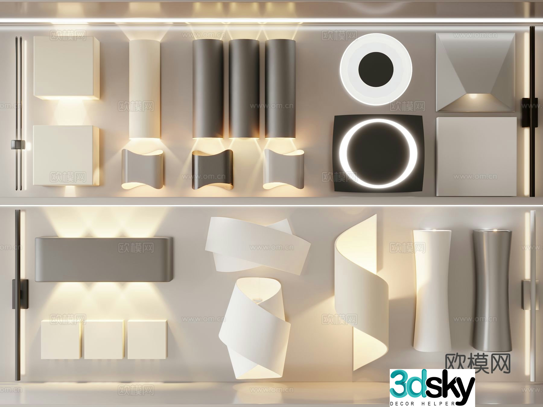 Creative wall lamp artistic wall lamp 3d model