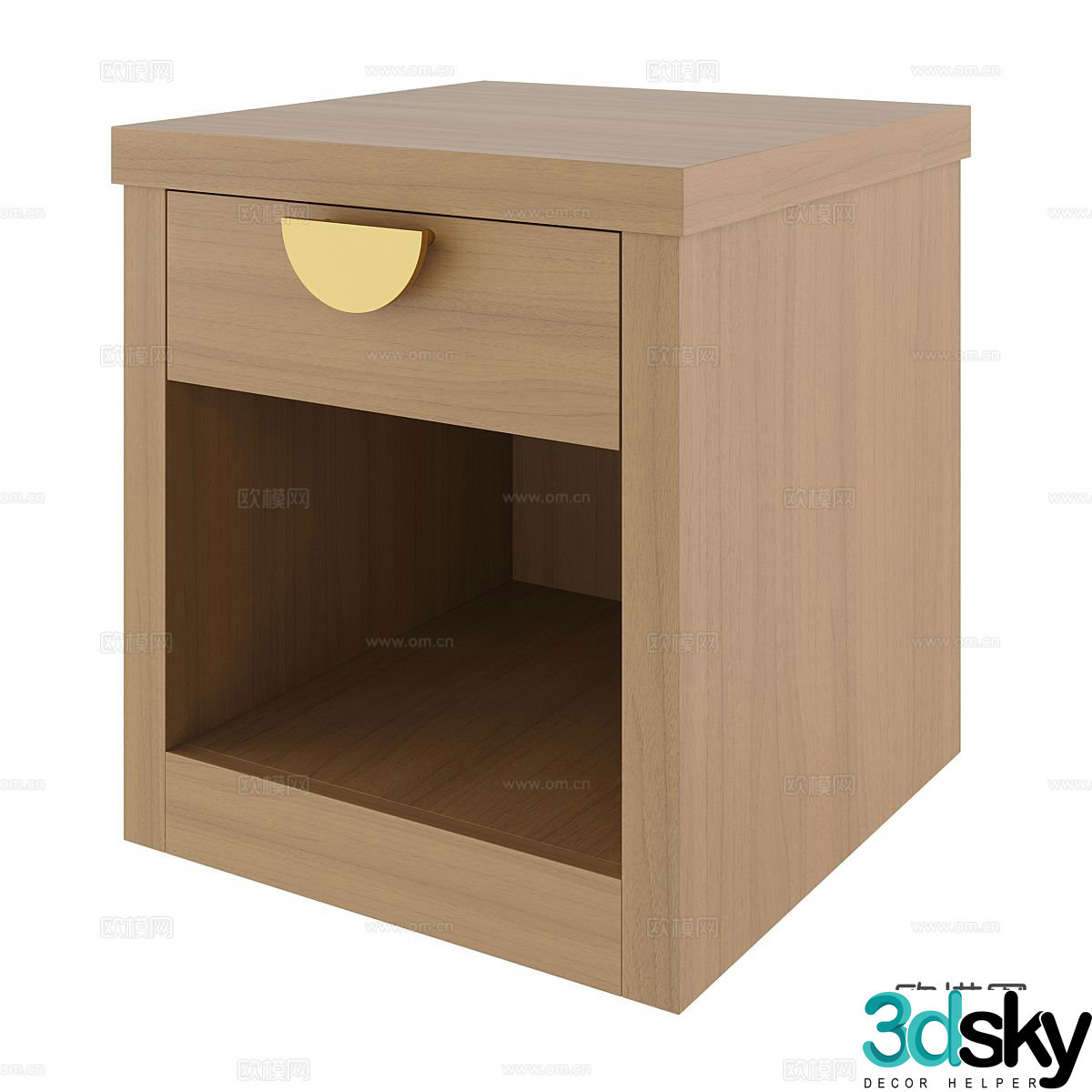 Nordic bedside table 3d model