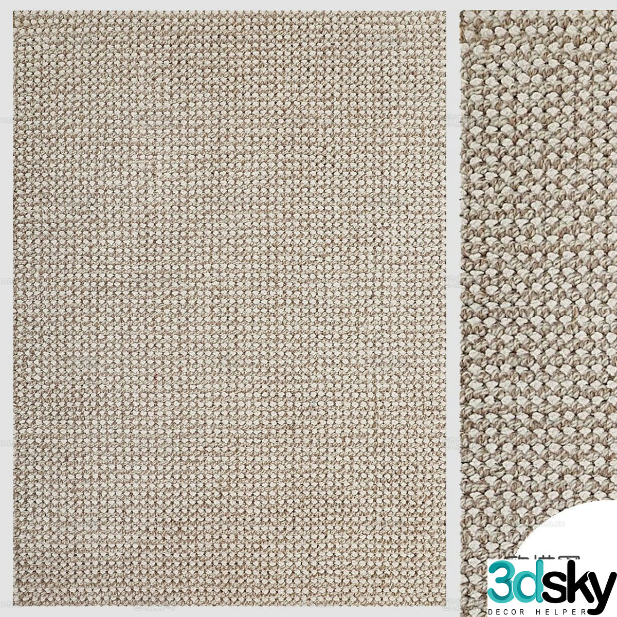 Carpet square rug 3d model