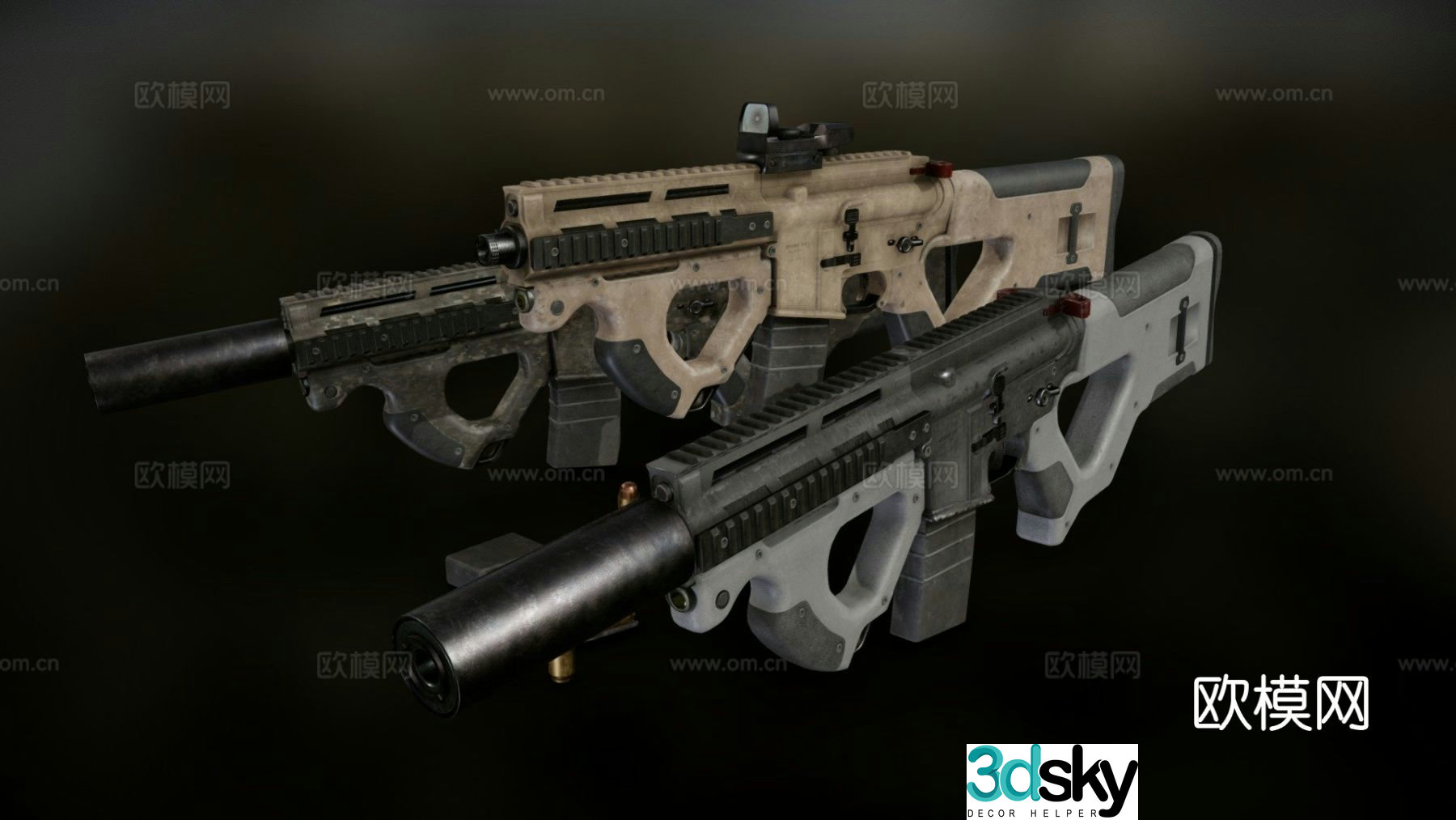 custom rifle firearms firearms ordnance 3d model