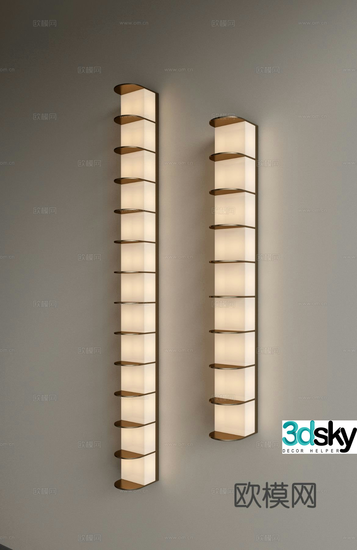 Light luxury wall lamp long wall lamp 3d model