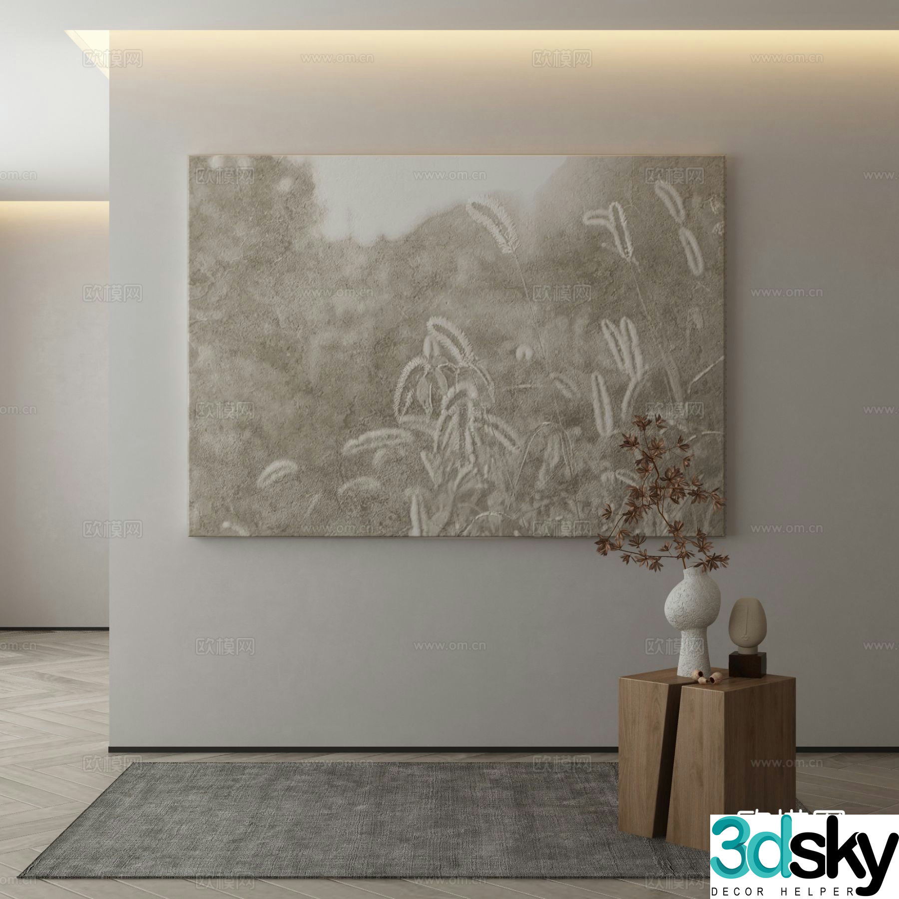 Decorative painting texture painting hanging painting 3d model