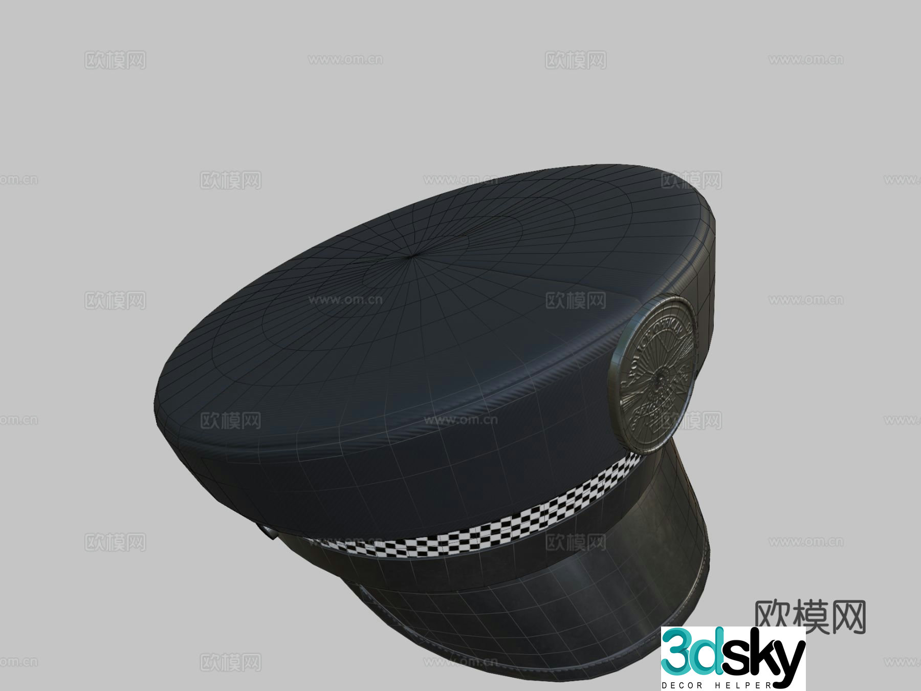 police hat 3d model