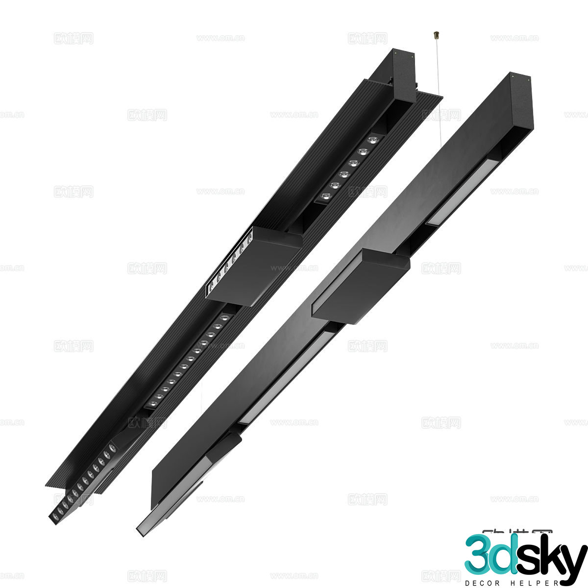 Modern track light magnetic light spotlight 3d model