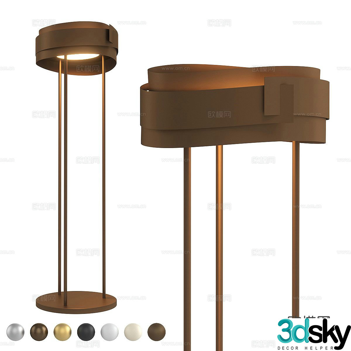 Nordic floor lamp 3d model