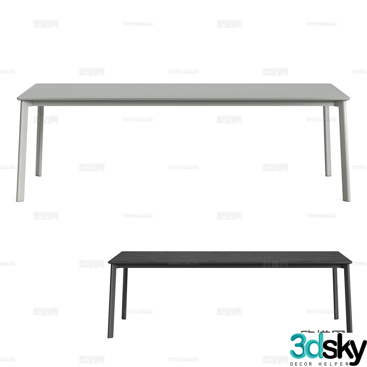 Modern dining table 3d model