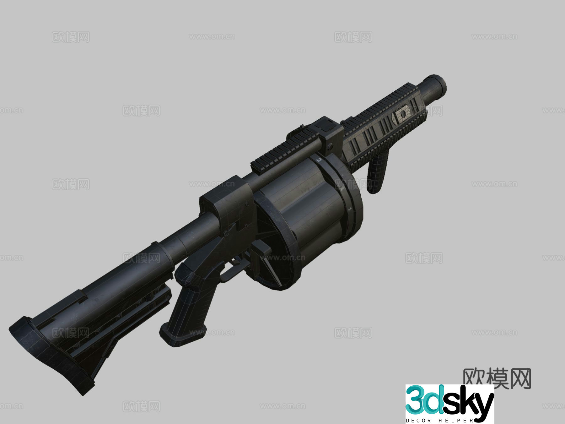 M32 grenade launcher 3d model