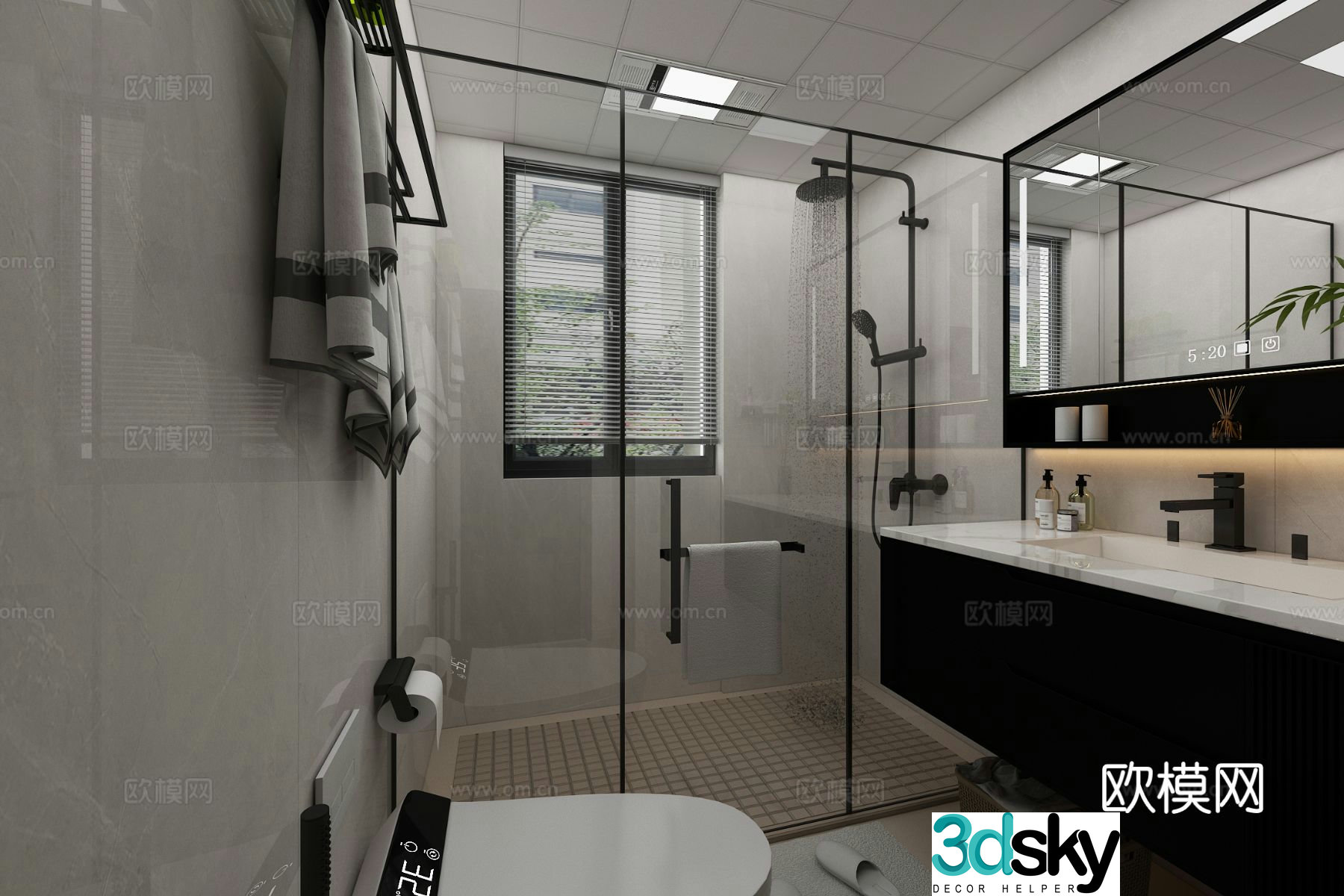 Modern bathroom bathroom 3d model